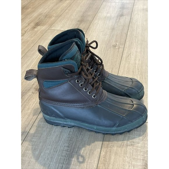Igloo Shoes - Womens Igloo Thermolite Insulated Duck Boots Size 7 Brown Black Green